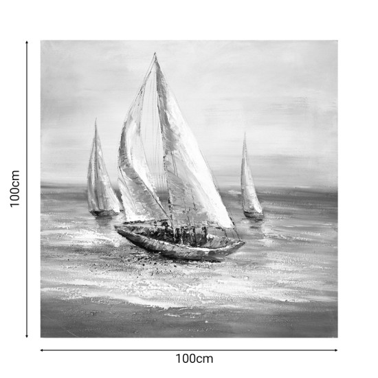 Πίνακας σε καμβά Sailer Inart 100x3x100εκ Πίνακας σε καμβά Sailer Inart 100x3x100εκ