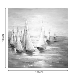 Πίνακας σε καμβά Sailer I Inart 100x3x100εκ Model: 296-000026