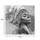 Πίνακας σε καμβά Africana Inart 100x3x100εκ Πίνακας σε καμβά Africana Inart 100x3x100εκ