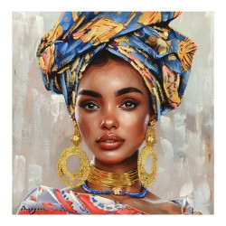 Πίνακας σε καμβά Turban 3D Inart 80x3x80εκ