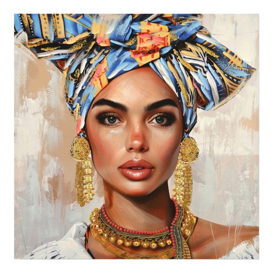 Πίνακας σε καμβά Turban Ι Inart 80x3x80εκ Πίνακας σε καμβά Turban Ι Inart 80x3x80εκ
