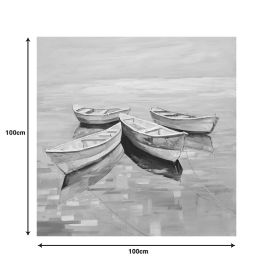 Πίνακας σε καμβά Boatty Inart 100x3x100εκ Πίνακας σε καμβά Boatty Inart 100x3x100εκ