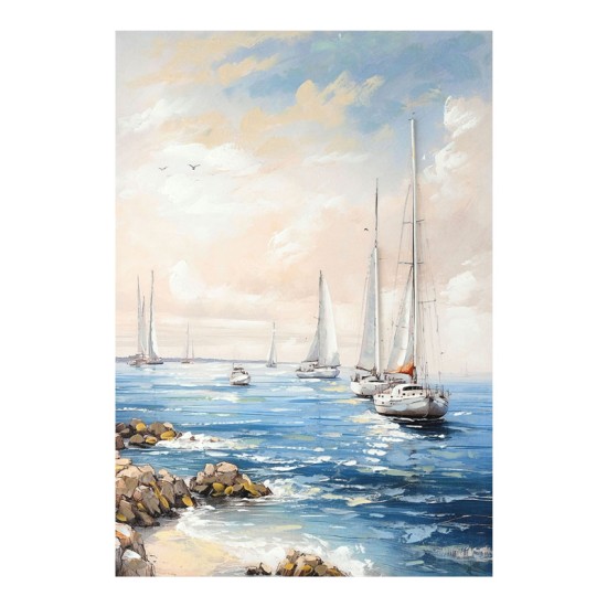 Πίνακας σε καμβά Sailsy Inart 70x3x100εκ Πίνακας σε καμβά Sailsy Inart 70x3x100εκ