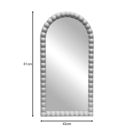 Καθρέπτης Pavloval Inart λευκό pp 42x81x3.5εκ Model: 298-000011