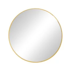 Καθρέπτης Nhaos Inart χρυσό αλουμίνιο Φ60x2.5εκ