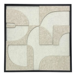 Πίνακας με πλαίσιο Jeire Inart λευκό 62x2.5x62εκ