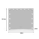 Καθρέπτης Led Hollywood  μέταλλο λευκό 60x12x52.3εκ--(Eλάχ.Ποσότητα:)