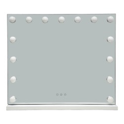 Καθρέπτης Led Hollywood Inart μέταλλο λευκό 60x12x52.3εκ