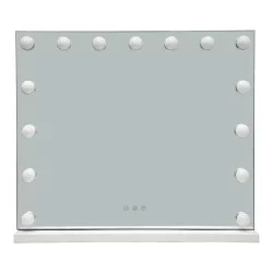 Καθρέπτης Led Hollywood Inart μέταλλο λευκό 60x12x52.3εκ