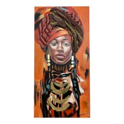 Πίνακας σε καμβά Afro Inart 70x3x140εκ Model: 301-000005