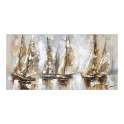 Πίνακας σε καμβά Yelkan Ι Inart με πλαίσιο 120x3.5x60εκ