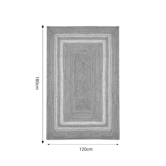Χαλί Mazir Inart μπεζ-εκρού γιούτα 120x180x1εκ