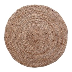 Χαλί Solon Inart μπεζ γιούτα 120x120x1εκ Χαλί Solon Inart μπεζ γιούτα 120x120x1εκ