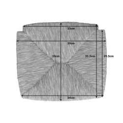 Ψάθα για ξύλινη καρέκλα Charchie  φυσικό 39x35x2εκ