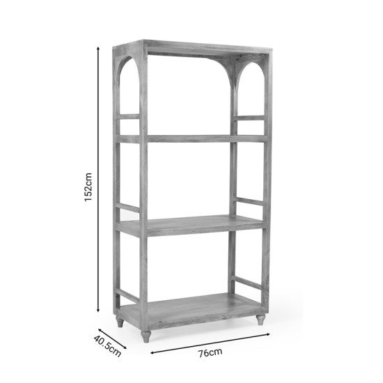 Βιβλιοθήκη Novel Inart μασίφ ξύλο ακακίας 76x40.5x152εκ Model: 307-000001