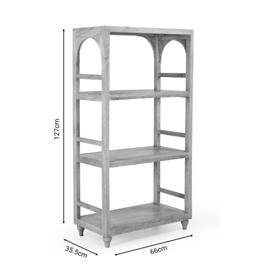 Βιβλιοθήκη Novel Inart μασίφ ξύλο ακακίας 66x35.5x127εκ Model: 307-000002