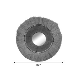 Καθρέπτης Krava Inart φυσικό ψάθα Φ77x3εκ Model: 309-000007