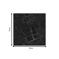 Επιφάνεια τραπεζιού Saran  τ.Werzalit μαύρο μαρμάρου 70x70εκ