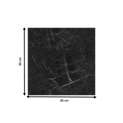 Επιφάνεια τραπεζιού Saran  τ.Werzalit μαύρο μαρμάρου 80x80εκ