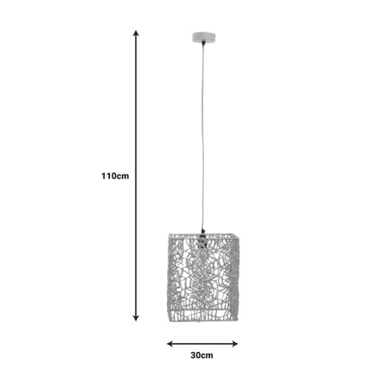 Φωτιστικό οροφής Dorotan Inart E27 φυσικό 30x27x110εκ Model: 311-000001