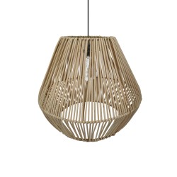 Φωτιστικό οροφής Lilabel Inart ψάθινο σε φυσική απόχρωση Φ25x84εκ