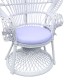 Πολυθρόνα Dorothy Inart με λευκό μαξιλάρι-λευκό rattan 115x57x150εκ Model: 314-000001