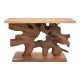 Κονσόλα Nasiol Inart φυσικό μασίφ ξύλο teak 120x40x75εκ Model: 315-000008