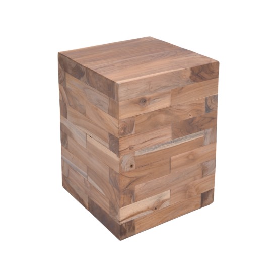 Βοηθητικό τραπέζι Werzy Inart φυσικό μασίφ ξύλο teak 35x35x49εκ Model: 315-000009