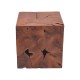 Σκαμπό Boxy Inart φυσικό μασίφ ξύλο teak 40x40x40εκ Model: 315-000024