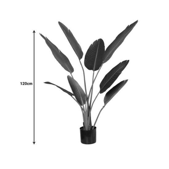 Διακοσμητικό φυτό Palm tree σε γλάστρα Inart πράσινο pp Υ120εκ Model: 316-000007