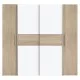 Ντουλάπα ρούχων Closet  τετράφυλλη sonoma oak-λευκό μελαμίνης 200x61.5x190.5εκ