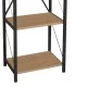 Βιβλιοθήκη Glase oak μελαμίνης-μαύρο μέταλλο 40x30x150εκ Βιβλιοθήκη Glase oak μελαμίνης-μαύρο μέταλλο 40x30x150εκ