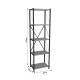 Βιβλιοθήκη Glase oak μελαμίνης-μαύρο μέταλλο 40x30x150εκ Βιβλιοθήκη Glase oak μελαμίνης-μαύρο μέταλλο 40x30x150εκ