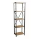 Βιβλιοθήκη Glase oak μελαμίνης-μαύρο μέταλλο 40x30x150εκ Βιβλιοθήκη Glase oak μελαμίνης-μαύρο μέταλλο 40x30x150εκ