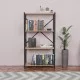 Βιβλιοθήκη Jackrey  oak μελαμίνης-μαύρο μέταλλο 63x30x114εκ