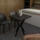 Τραπέζι Prestone μαύρο μαρμάρου μελαμίνης-μαύρο μέταλλο 70x70x75εκ Τραπέζι Prestone μαύρο μαρμάρου μελαμίνης-μαύρο μέταλλο 70x70x75εκ