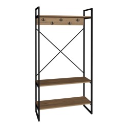 Έπιπλο εισόδου Levento  oak με μαύρο μεταλλικό σκελετό 88x34x180εκ Έπιπλο εισόδου Levento  oak με μαύρο μεταλλικό σκελετό 88x34x180εκ