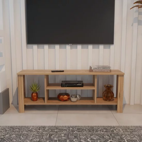 Έπιπλο τηλεόρασης Seref  σε oak απόχρωση 120x30x47εκ