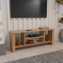 Έπιπλο τηλεόρασης Seref  σε oak απόχρωση 120x30x47εκ Έπιπλο τηλεόρασης Seref  σε oak απόχρωση 120x30x47εκ