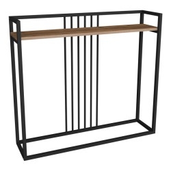 Κονσόλα Convida  oak με μαύρο μεταλλικό σκελετό 100x25x90εκ Κονσόλα Convida  oak με μαύρο μεταλλικό σκελετό 100x25x90εκ