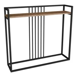 Κονσόλα Convida  oak με μαύρο μεταλλικό σκελετό 100x25x90εκ