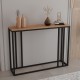 Κονσόλα Cansbia  oak με μαύρο μέταλλο 100x25x75εκ