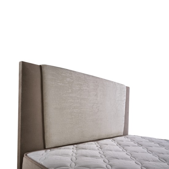Κρεβάτι Tamon pakoworld διπλό με αποθηκευτικό χώρο μπεζ-εκρού 160x200εκ Model: 322-000001