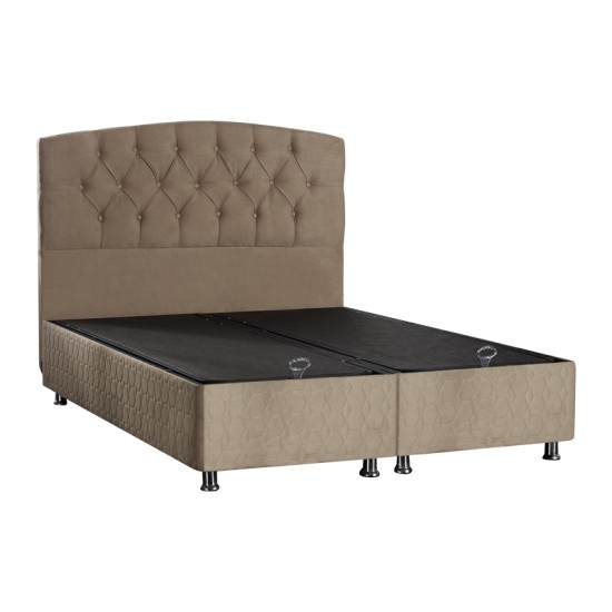 Κρεβάτι Lanse pakoworld διπλό με αποθηκευτικό χώρο καφέ 160x200εκ Model: 322-000003