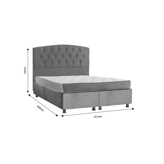 Κρεβάτι Lanse pakoworld διπλό με αποθηκευτικό χώρο καφέ 160x200εκ Model: 322-000003