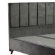 Κρεβάτι διπλό Dreamland pakoworld με αποθηκευτικό χώρο ανθρακί ύφασμα 160x200εκ Model: 323-000009