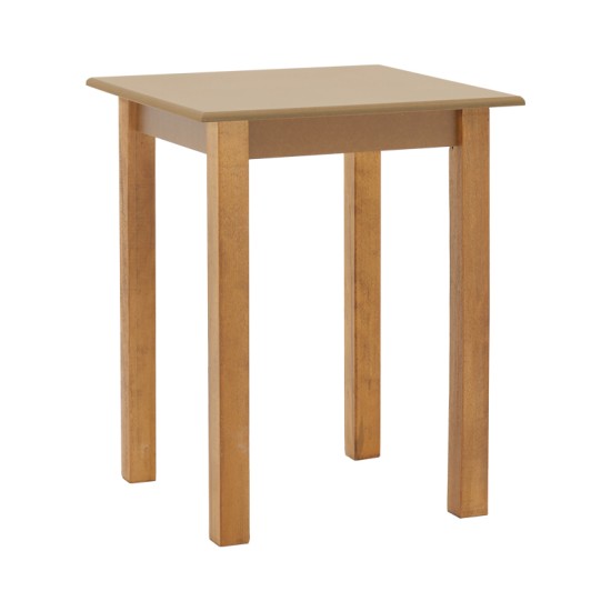 Τραπέζι Zolenio pakoworld μασίφ ξύλο οξιάς με επιφάνεια mdf λούστρο καρυδί 80x80x76εκ Model: 325-000004