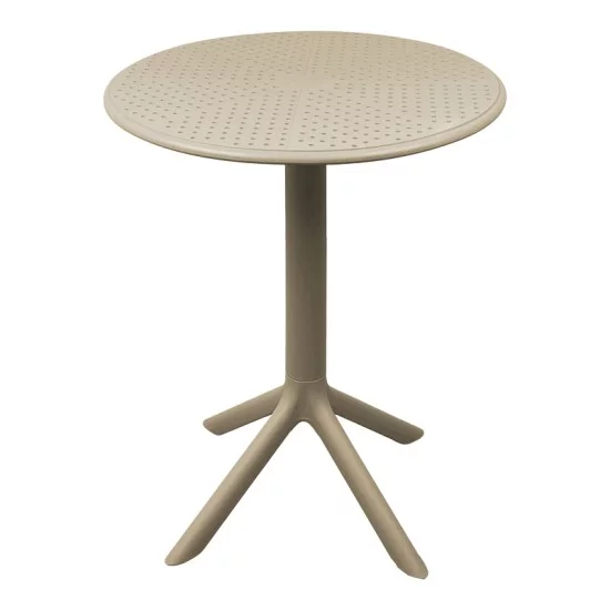 Τραπέζι Merkon  διάτρητο cappuccino PP Φ60x75εκ