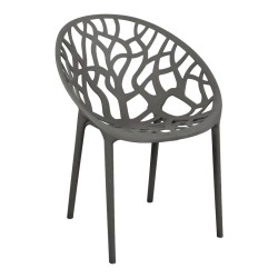 Πολυθρόνα Daren  pp σε ανθρακί απόχρωση 59x60x79,5εκ Πολυθρόνα Daren  pp σε ανθρακί απόχρωση 59x60x79,5εκ