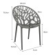 Πολυθρόνα Daren  pp σε ανθρακί απόχρωση 59x60x79,5εκ